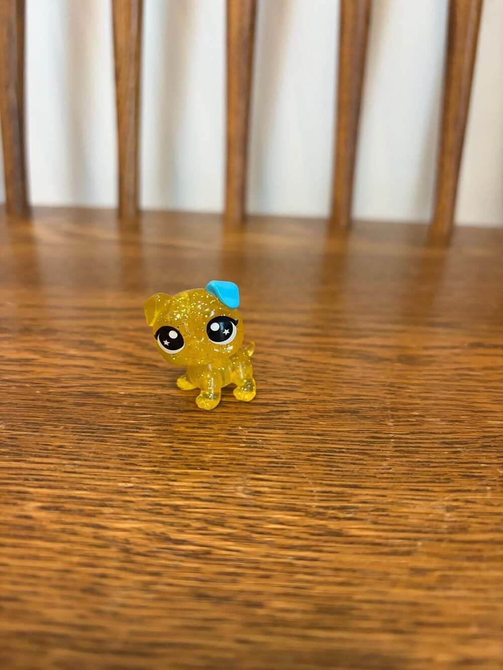 Hasbro Littlest Pet Shop Yellow Glitter Puppy Dog Figure